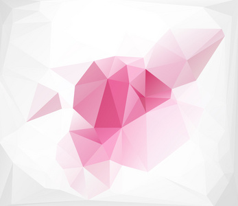 粉红色白色多边形马赛克背景，矢量插画，创意业务设计模板
