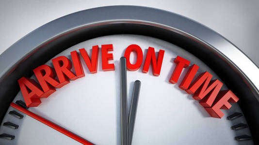 准时到达图片