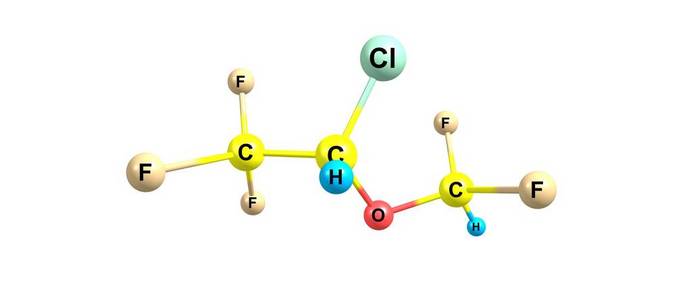 异氟醚分子结构上白色孤立