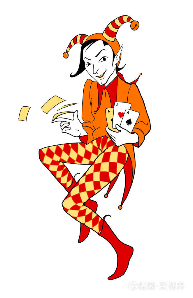 扑克牌小丑照片-正版商用图片0d49zo-摄图新视界