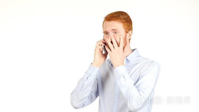 浅谈智能手机, 危机, 坏消息的生气商人的肖像