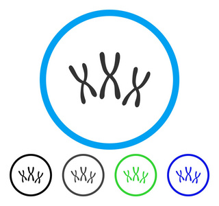染色体圆形的矢量图标
