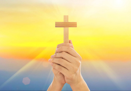 恋情崇拜上帝概念照片