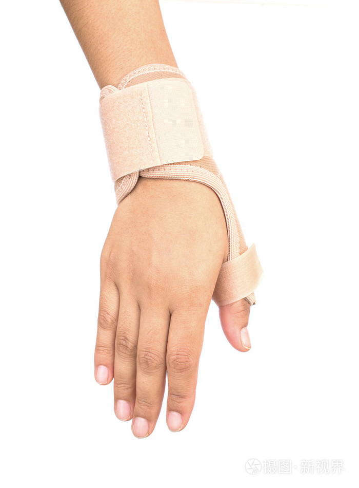 拇指手指用绷带包扎