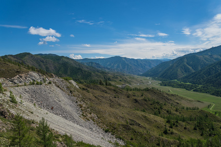 山谷森林天空山路