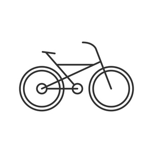 自行车线性图标