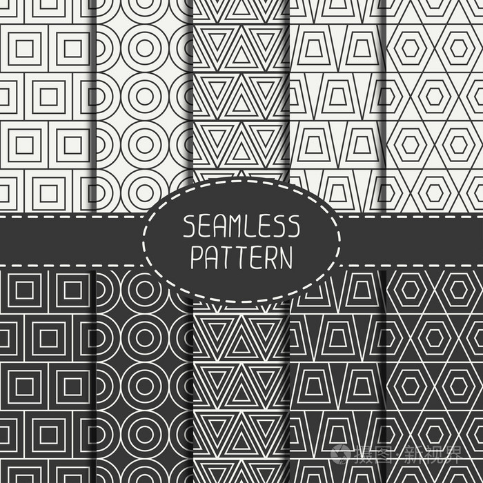 套线多边形抽象时髦无缝模式.几何图案,形状,形式.包装纸.剪贴簿纸.