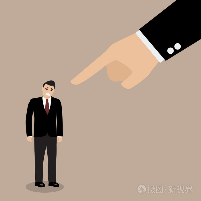 生气的老板正在向员工抱怨