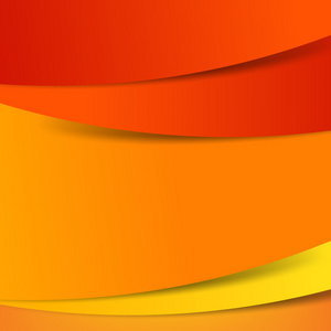 橙黄海报抽象矢量红橙黄背景重叠层照片