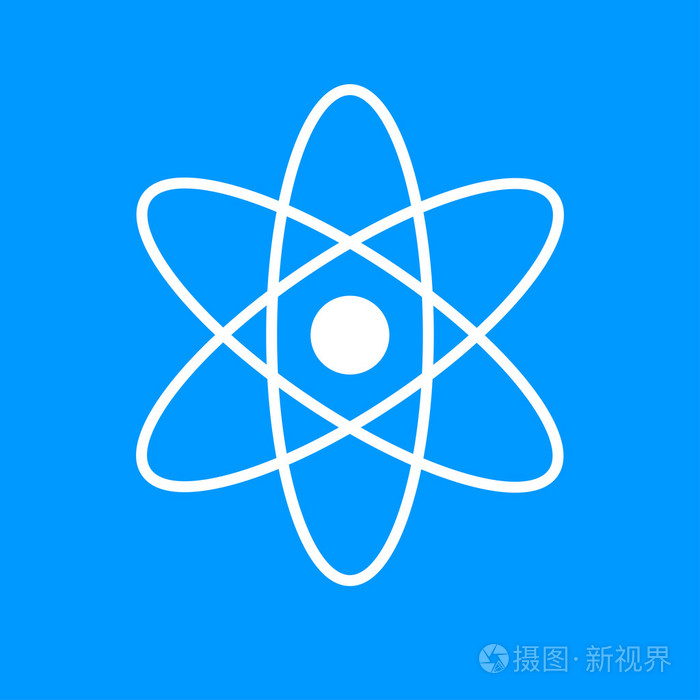 抽象的物理科学模型图标矢量图