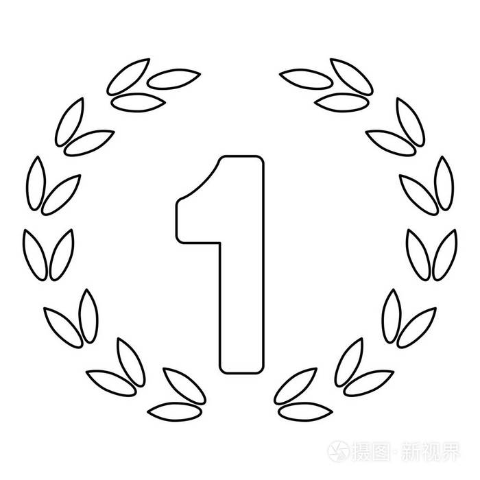 第一名的黑色颜色图标插画-正版商用图片0d5je3-摄图新视界