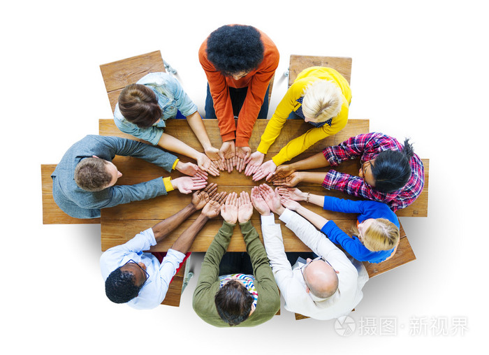 团队合作友谊支持概念