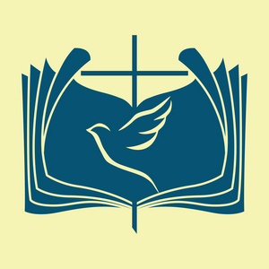 读圣经带鸽子标志的图片