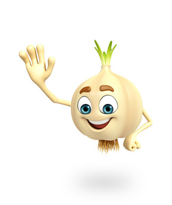 卡通人物的大蒜照片