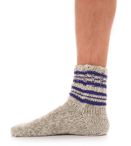 温暖的针织的袜子