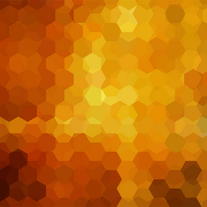 由橙黄色六边形组成的抽象背景.. 地球仪