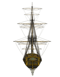 3d cg 渲染的一艘帆船