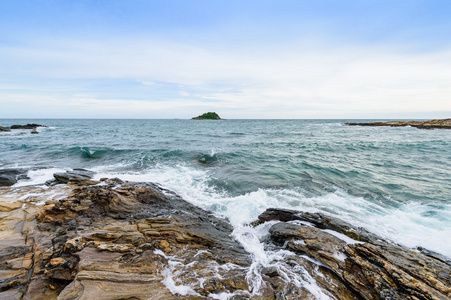 泰国沙美岛，田园诗般场景海滩