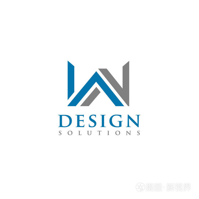 字母w 标志矢量图