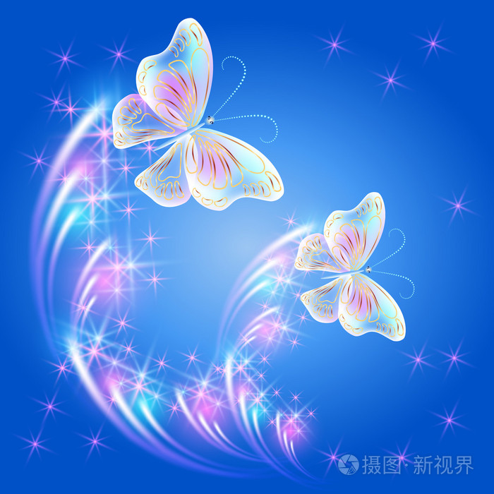 蝴蝶和发光致敬