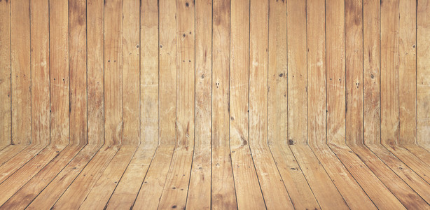 复古棕色老木墙体和地板纹理与结为背景