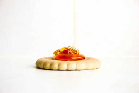 曲奇饼圆小麦与蜂蜜的幻灯片图片