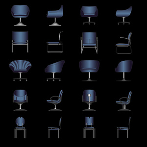 现代的椅子一套