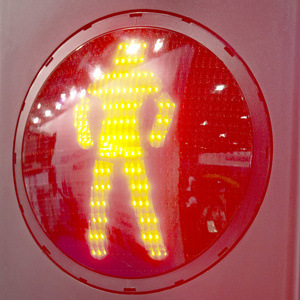 红色的交通灯信号