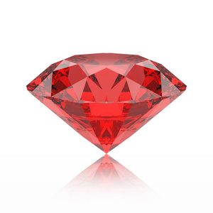 3d 图红色翡翠圆形钻石红宝石宝石与 ref