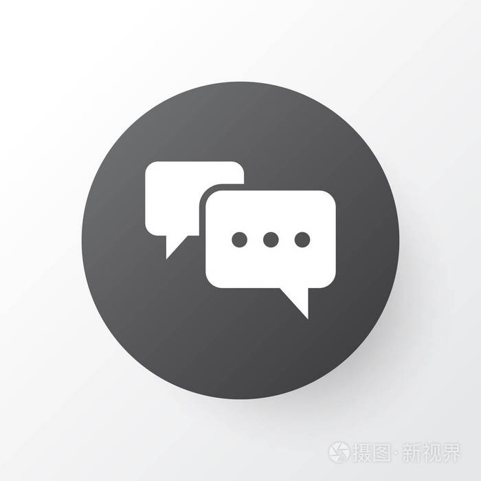 对话图标符号.保费质量孤立聊天元素的时尚风格