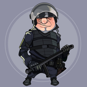 特种部队卡通漫画形式的特种部队在防弹衣和头盔的人照片