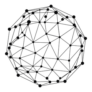 数字的社会网络和连接结构图形