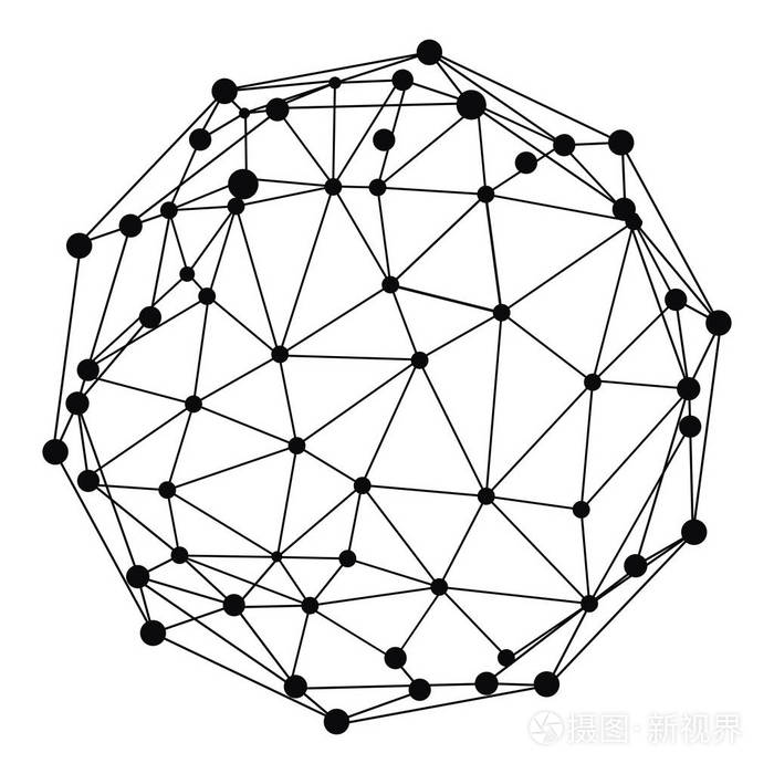 数字的社会网络和连接结构图形