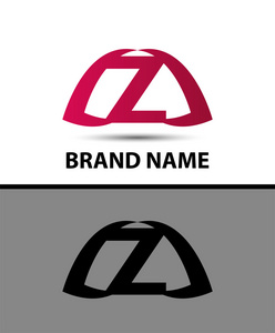 字母 z 标志图标设计模板元素