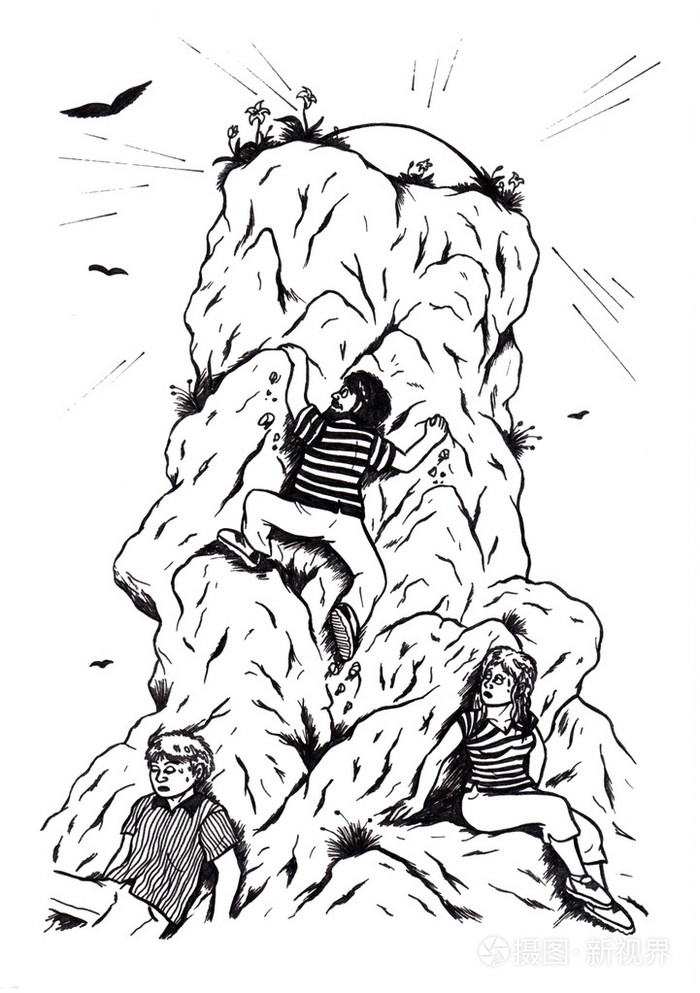 雄心勃勃的登山者(2008年)照片-正版商用图片0d7b11-摄图新视界