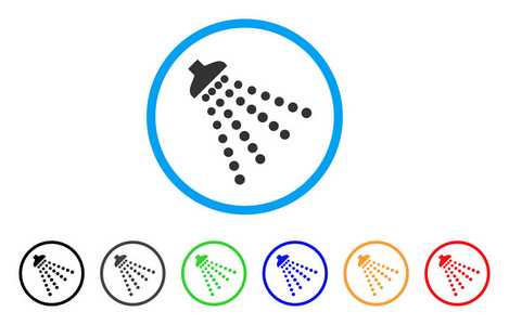环境消杀消毒淋浴圆形的图标照片