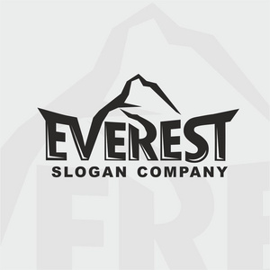 珠穆朗玛峰夕阳矢量图片