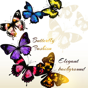 彩蝶背景图片 彩蝶背景素材 彩蝶背景插画 摄图新视界