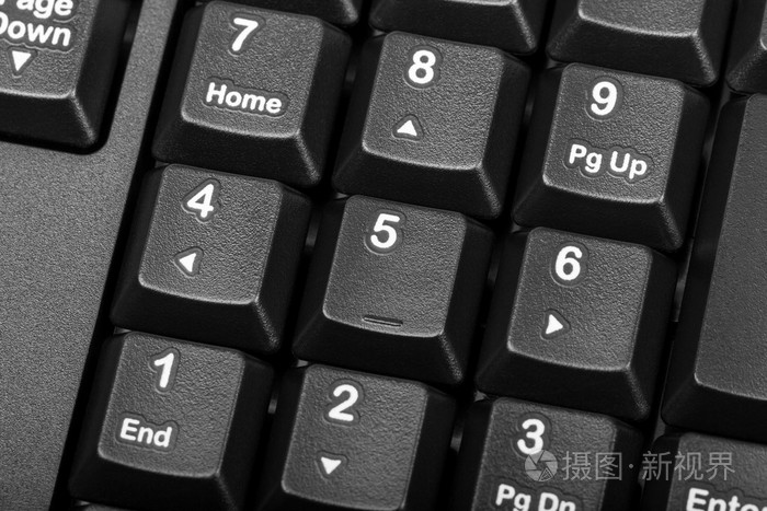 电子收藏-在电脑键盘上的数字小键盘