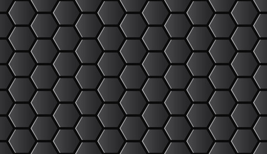 抽象的未来派高科技数字技术背景抽象几何黑白图形半色调六边形斑图.