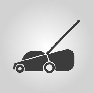 草坪形状草坪割草机图标.草的符号.单位照片