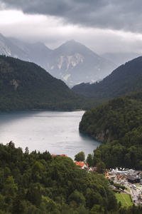 在德国的湖 Alpsee