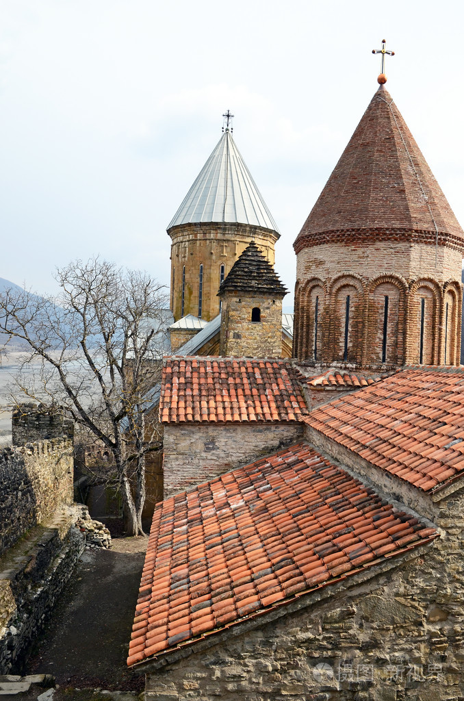 圆顶的救世主教堂和升天教堂的阿纳努里城堡格鲁吉亚