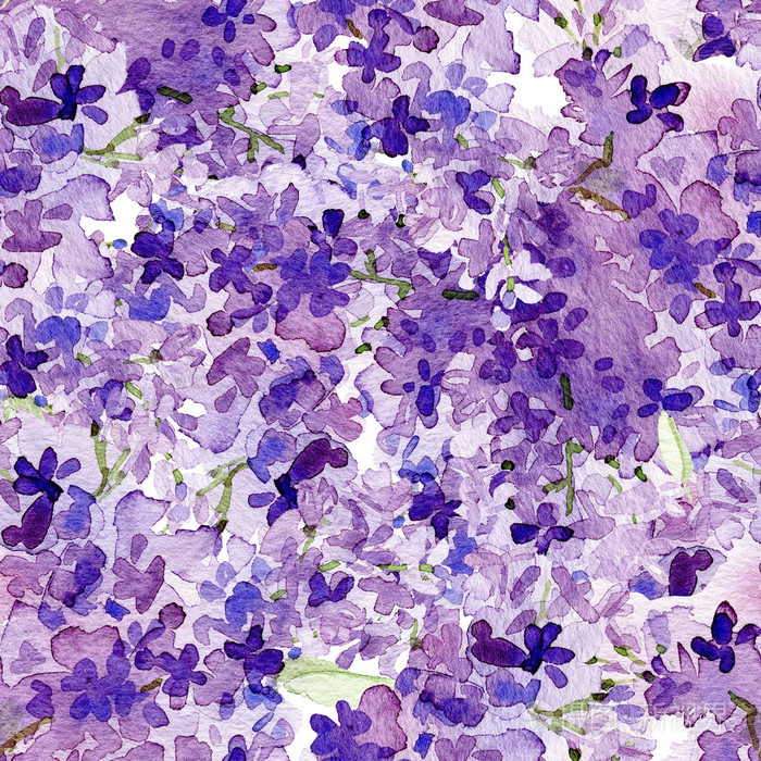 无缝的水彩背景淡紫色花照片 正版商用图片0d87nb 摄图新视界