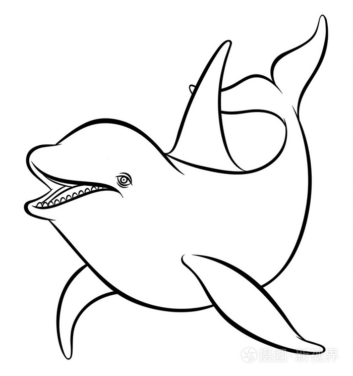 线艺术海豚