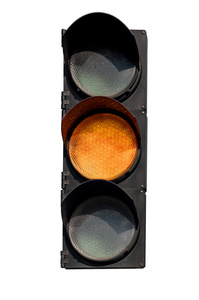 黄色的交通灯信号