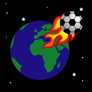 足球火徽标设计元素