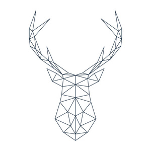 多边形的鹿图片-多边形的鹿素材-多边形的鹿插画-摄图新视界