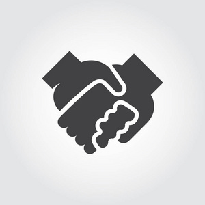 关系, 友谊, 伙伴关系, 支持的象征.图形车标采用两人携手共进.