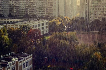 城市大雨图片 唯美图片